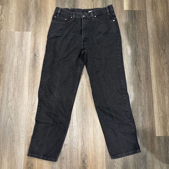 Vintage Levis 550 Jeans 38X32 Relaxed Fit Baggy Black Wash Y2K 2001 Made In USA‎ - Picture 1 of 10
